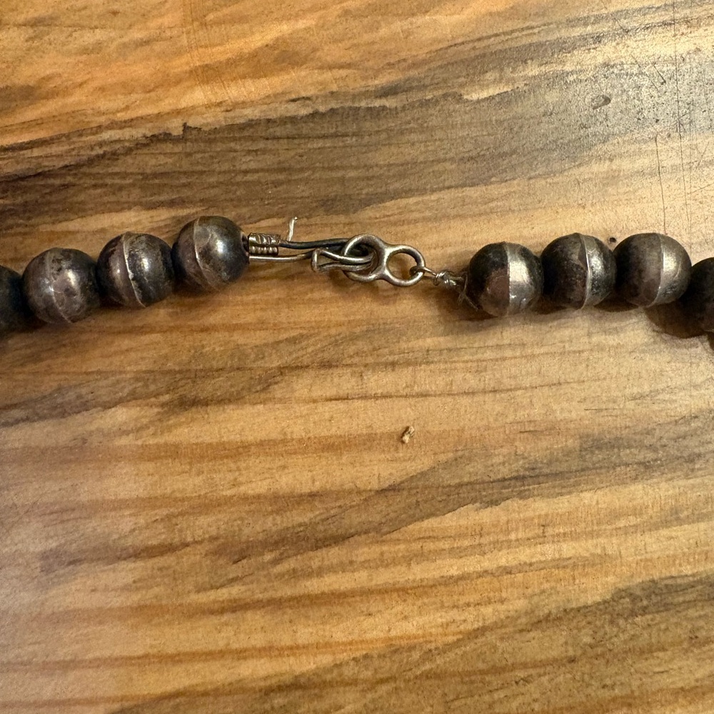 Vintage Native Navajo Beads Turquoise Nugget Necklace - Picture 3 of 5